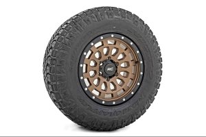 Jeep Gladiator Wheel - Rough Country - 87 Series, Simulated Beadlock - Bronze/Black - '20-'23